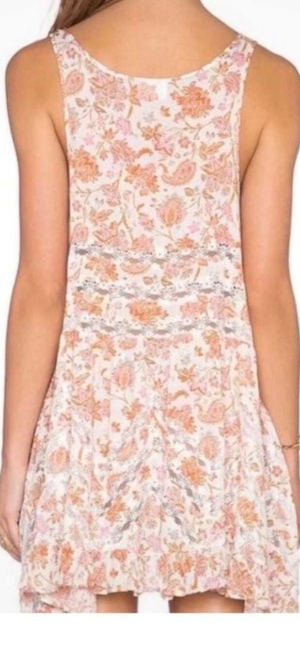 Free People Intimately Voile Lace Trapeze Mini Dress Top Small Boho Festival - Picture 5 of 10